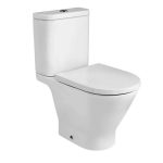 Roca The Gap Round Rimless Close Coupled Toilet with Soft Close Seat 37×65,5