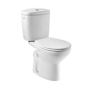 Roca Victoria Horizontal Curved Close Coupled Toilet with Seat 37x66,5