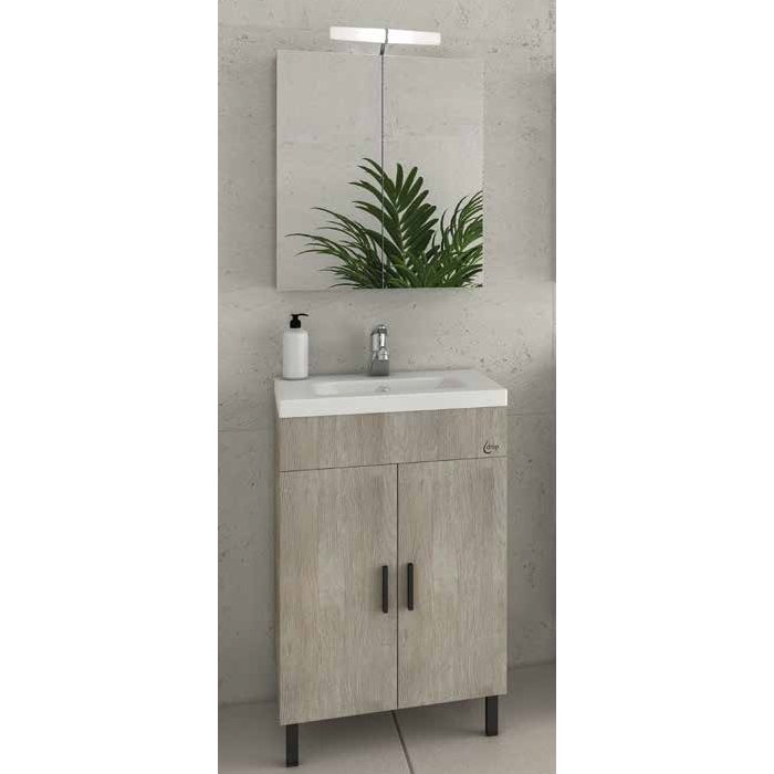 Drop Roma 50 Beige Floor Standing Bathroom Furniture with Slim Washbasin Set 50×39