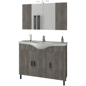 Drop Luna 100 Floor Standing Bathroom Furniture with Washbasin Set 100x46