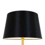 Modern Gold Floor Lamp with Black Cone Shade 00829