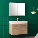 Orabella Amabile 80 Modern Italian Wall Hung Bathroom Furniture with 2 Doors 80×45