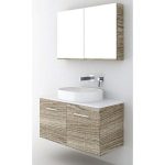 Solid Surface Modern Wall Hung Bathroom Furniture with 4 Doors & Corian Worktop 100×45
