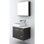 Solid Surface Wall Hung Bathroom Furniture with 1 Door 2 Drawers & Corian Worktop 70x45