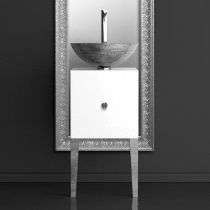 Ασημι επιπλο μπανιου με καθρεφτη ασημι Monnalisa Florence