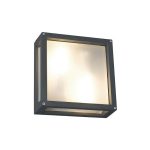 Outdoor Square Wall Lamp Modern Metal Glass Graphite 4440 Indus Nowodvorski
