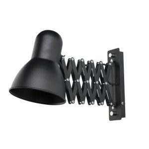 Industrial Black Metal Wall Sconce with Accordion Swing Arm and Switch 9890 Harmony Nowodvorski