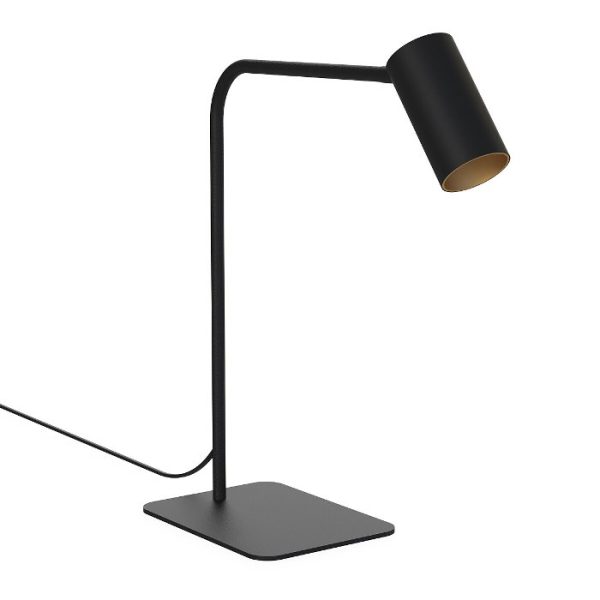 Modern Black Gold Metal 1-Light Bedside Lamp with Adjustable Head 7716 Mono Nowodvorski