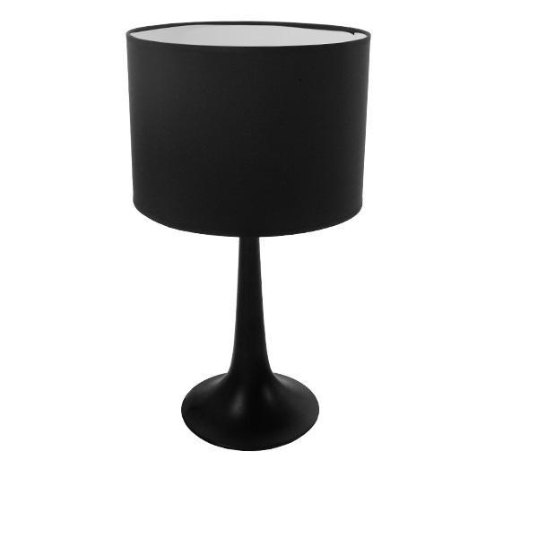 Ambrosia 01394 Επιτραπέζιο Φωτιστικό Μοντέρνο Μαύρο με Καπέλο Φ25