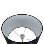 Modern Gold Floor Lamp with Black Cone Shade 00829 ASHLEY