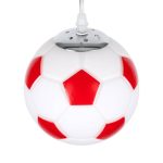 Ιδιαιτερα παιδικα φωτιστικα οροφησ μοντερνα κρεμαστα μπαλα ποδοσφαιρου κοκκινη λευκη FOOTBALL 00642 globostar