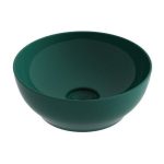 Italian Green Glossy Round Countertop Wash Basin Ø38 Orabella Trend 02