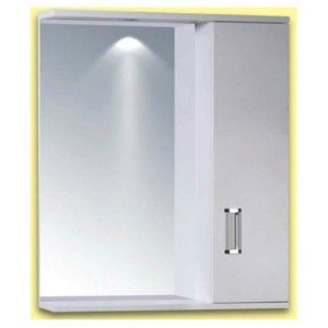 Καθρέφτης Μπάνιου FINO 1 Λευκός με 1 ντουλάπι PVC 62cm