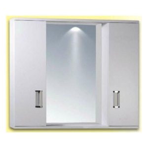 Καθρέφτης Μπάνιου FINO 2 Λευκός με 2 ντουλάπια PVC 72cm