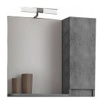 Καθρεπτες μπανιου γκρι με δεξι ντουλαπι Senso 65 Granite