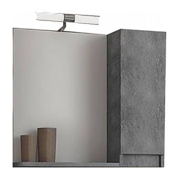 Καθρεφτης μπανιου με δεξι ντουλαπι γκρι Senso Granite 65