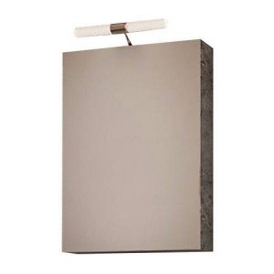 Drop Luxus Granite 60 Καθρέφτης Μπάνιου με Κρυφό Ντουλάπι 55x55 cm