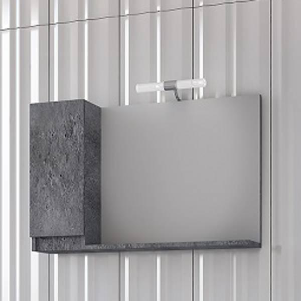 Καθρεπτης μπανιου μοντερνος με αριστερο ντουλαπι Senso Granite 85