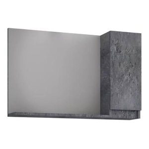 Καθρεφτης μπανιου μοντερνος με δεξι ντουλαπι Senso Granite 85