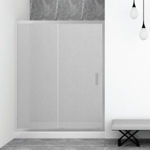 Modern Sliding Shower Door 6mm Sandlasted Safety Glass 190H Orabella Energy