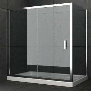 Rectangular Sliding Door Shower Enclosure 6mm Clear Safety Glass Nanoskin 190H Orabella Energy Easy Fix
