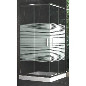 Orabella Signe Square Corner Entry Shower Enclosure +2 Safety Glass 5mm +3 Dimensions Nano 180H