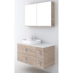 Solid Surface 100 Wall Hung Bathroom Furniture with 4 Drawers & Corian Worktop 100×45