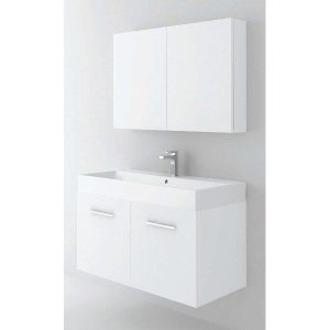 Orabella Amabile Modern Wall Hung Bathroom Furniture 2 Doors Set 100x46