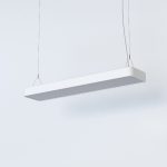 Modern White Rectangle Pendant Ceiling Light for Office Spaces 7545 Soft Led 90×20 Nowodvorski