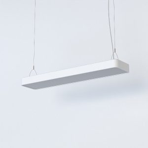 Modern White Rectangle Pendant Ceiling Light for Office Spaces 7545 Soft Led 90x20 Nowodvorski