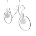 BIKE 01300 Industrial Κρεμαστό Φωτιστικό Δίφωτο Λευκό Στυλ Ποδήλατο