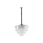 Classic 9-Light Chrome Crystal Hanging Ceiling Light Waterfall Chandelier Cristal M