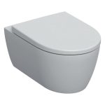 Geberit Icon Rimfree Modern Wall Hung Toilet with Quick Release Soft Close Seat 35,5×53