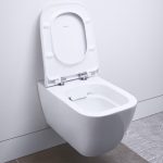 Geberit Smyle Square Rimfree Wall Hung Toilet with Quick Release Soft Close Seat 35×54