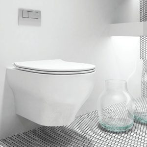 Ιταλικες λεκανες τουαλετας μπανιου κρεμαστες rimless 36x50 Orabella Clear