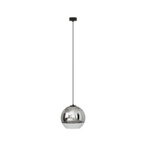 Modern 1-Light Chrome Glass Globed Shaped Pendant Ceiling Light Globe Plus M 7606 Nowodvorski