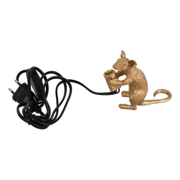 Φωτιστικα επιτραπεζια παιδικα μοντερνα χρυσα ποντικια διακοσμητικα με διακοπτη υπνοδωματιου 00680 Mouse