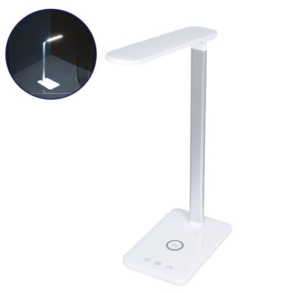 Wireless Charging Table Lamp with Touch Switch Modern White Dimmable Led 76532 globostar