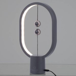 Modern Grey LED Bedside Lamp with USB Cable and Magnetic Switch Heng Style 76545