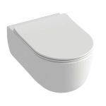 Orabella My Lady Rimless White Matt Wall Hung Toilet with Soft Close Slim Seat 36×52