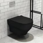 Λεκανες τουαλετας μαυρες κρεμαστες με λεπτο καλυμμα Clear nero matt