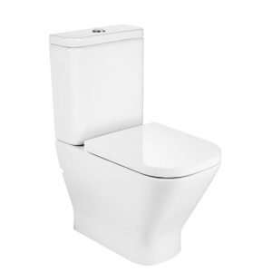 Roca The Gap Square Rimless Sort Projection Close Coupled BTW Toilet with Soft Close Seat 36,5x60
