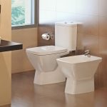 Roca Happy Smart Vertical Outlet Square Close Coupled Toilet with Seat 36,5×63,5