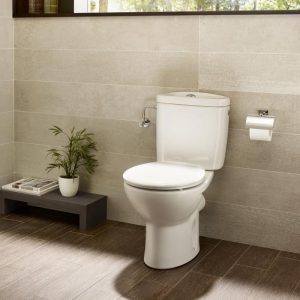 Roca Victoria Horizontal Curved Close Coupled Toilet with Seat 37x66,5