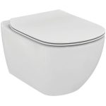 Ideal Standard Tesi Aquablade White Matt Wall Hung Toilet with Soft Close Seat 36,5×53,5