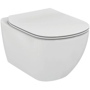 Ideal Standard Tesi Aquablade White Matt Wall Hung Toilet with Soft Close Seat 36,5x53,5