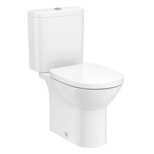 Roca DEBBA Round Rimless Close Coupled Toilet with Soft Close Seat 35,5x66,5