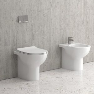 Eolis Karag Modern Floor Standing Bidet and Toilet