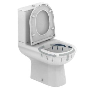 Sort Projection Close Coupled Toilet 36x62 Ideal Standard Exacto Rimless