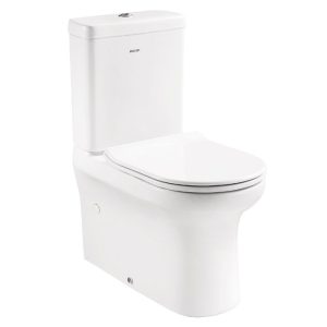 Huida Top Rimless Curved Close Coupled BTW Toilet with Soft Close Seat 36,5x68